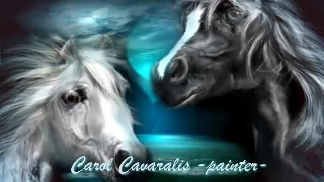 Честита Първа Пролет! С Изкуството на Art Carol Cavaralis Horses