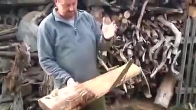 Хитър начин за използване бензинопил за бързо рязане на дърва