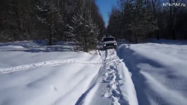 Руски тест в около 50-60 см. сняг на Лада Нива и Toyota Land Cruiser L200