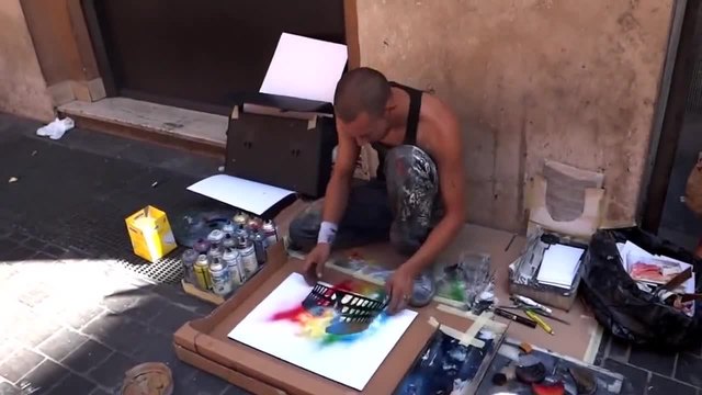Как Македонци рисуват в центъра на Рим в Италия ...със спрей