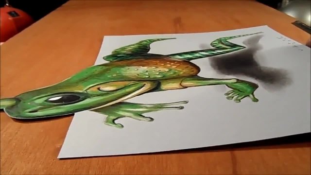 Да нарисуваш 3 D жаба !