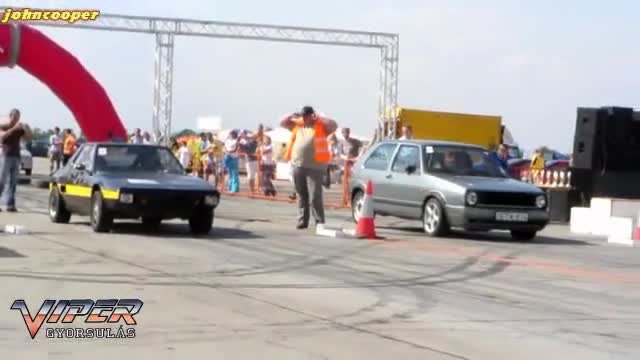 Fiat X19 400hp Drag Race