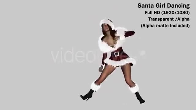 Момиче весело танцува - Santa Merry Christmas &amp; Happy New Year 2015