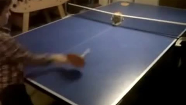 Котка играе пинг понг и се справя страхотно !