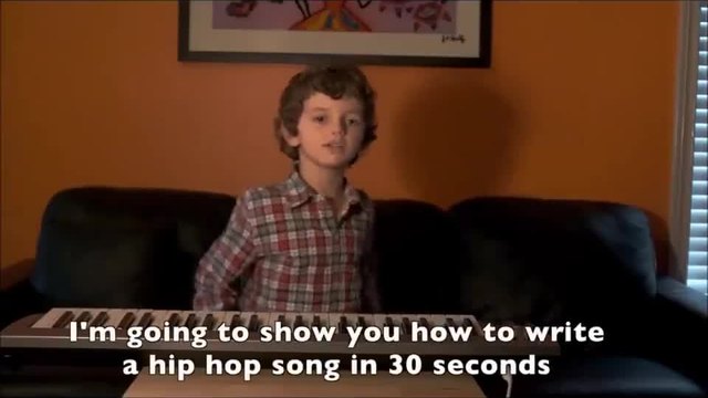 Дете написа и изсвири хип-хоп песен за 30 секунди