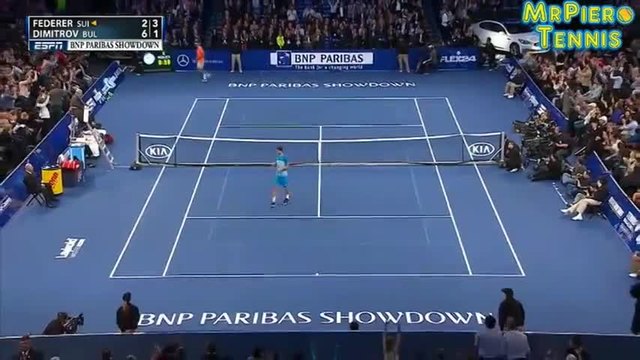 Григор Димитров и Роджър Федерер след зрелищния мач