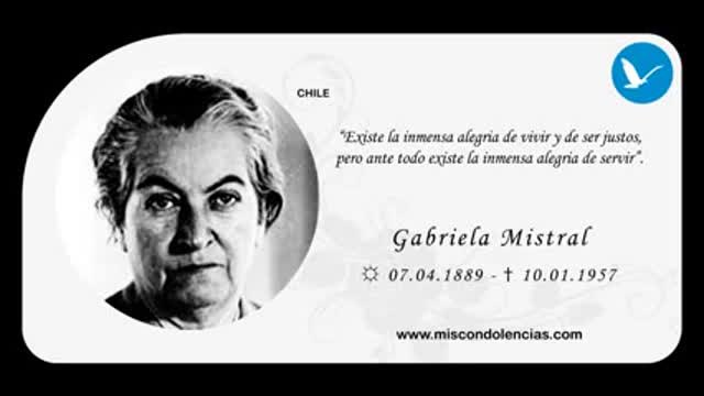 126 години от рождението на Габриела Мистрал