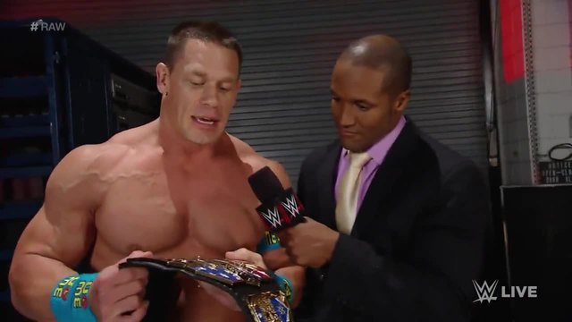 Rusev assaults John Cena with a Russian chain- Raw, April 20, 2015