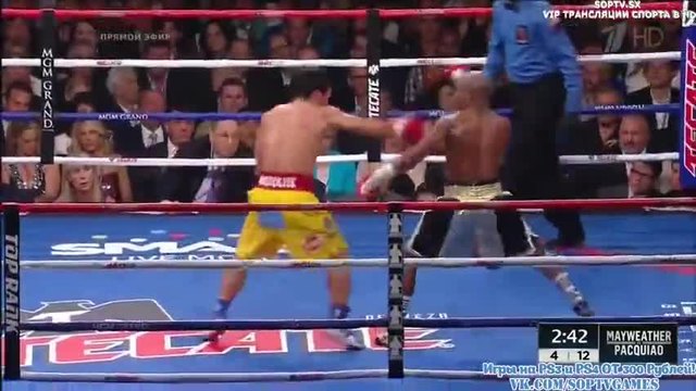 Битката на века 4 ~♥.ღ Floyd Mayweather Jr vs Manny Pacquiao round 4~♥.ღ