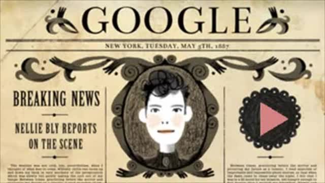 Легендата Нели Блай вдъхнови Google Doodle,151 години от рождението на великата авантюристка