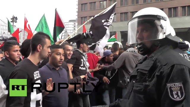 Протест в подкрепа на Палестина в центъра на Берлин (12.07.2014 г.)
