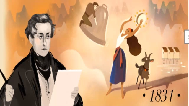 Google почете Виктор Юго (Victor Hugo) с Doodle 2017