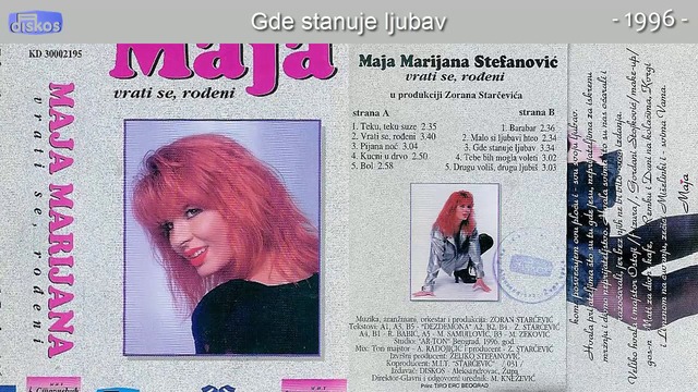 Maja Marijana - Gde stanuje ljubav - (Audio 1996)
