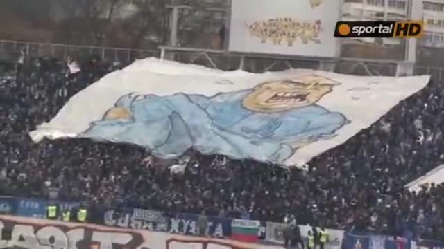 Левски ЦСКА 1:0(08.03.2014)- Факли и Бой по време на Мача