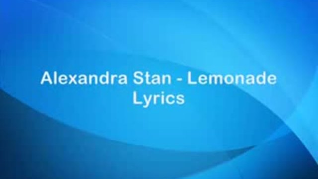 Alexandra Stan   Lemonade Lyrics