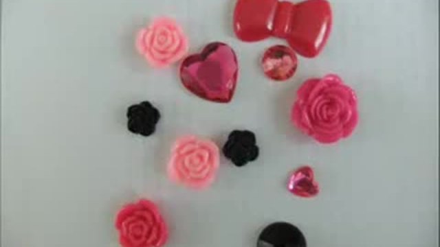 DIY Bling Bling Black and Pink Theme iphone4 casing