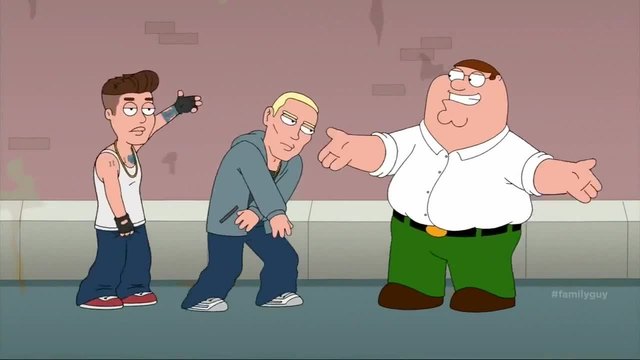 Страшно смешно! Джъстин Бийбър и Еминем в епизод на Family Guy