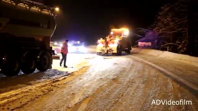 Швеция,сняг,камиони ;)