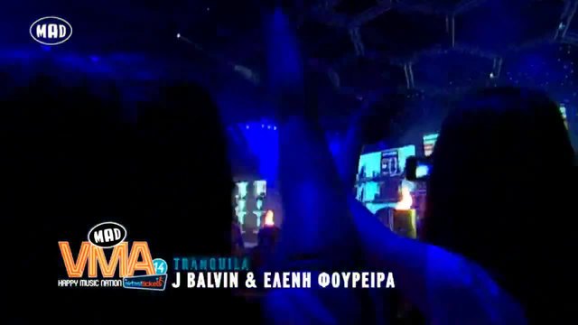 J Balvin &amp; Eleni Foureira - Tranquila (Mad VMA 2014 by Airfasttickets)