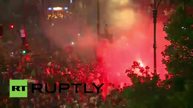 Парти в Берлин по случай победата на Светвоното първенство 2014