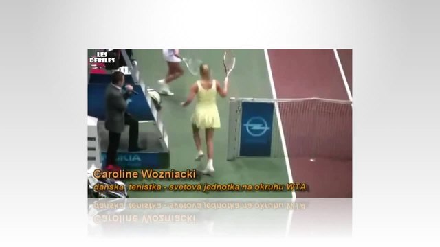 Голям Смях ! Caroline Wozniacki танцува на тенис корта