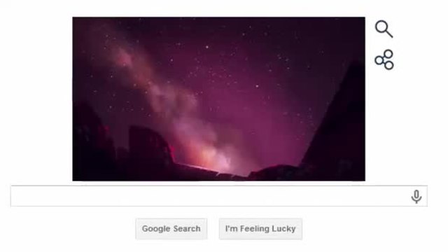Персеиди - Падащи звезди - Perseid Meteor Shower 2014 Google logo (Doodle)