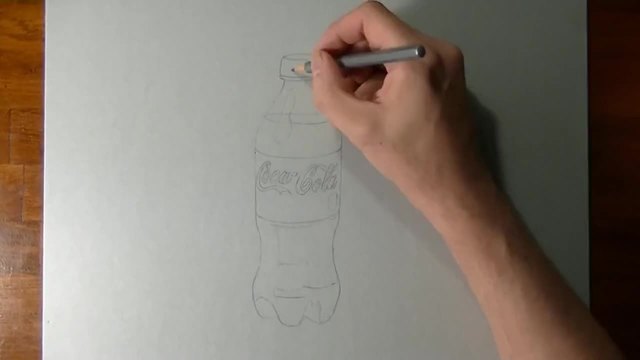 Реалистично рисуване на шише Кока Кола