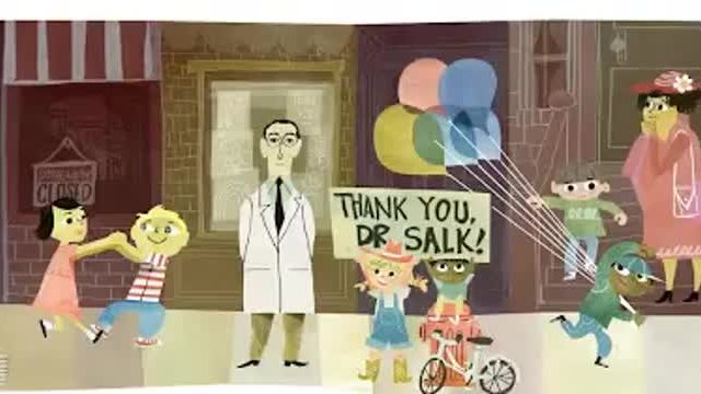 Джонас Солк (Jonas Salk) GOOGLE празнува 100 години от рождението на американския имунолог