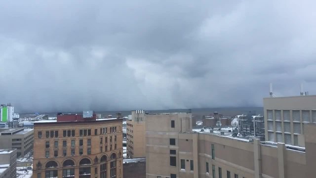 Ефекта на езерото Бъфало в небето над Ню Йорк - Time Lapse