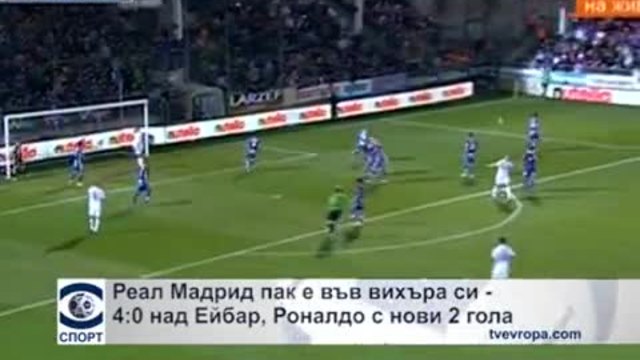 &quot;Реал&quot; (Мадрид) пак е във вихъра си – 4:0 над &quot;Ейбар&quot;, Роналдо с нови 2 гола