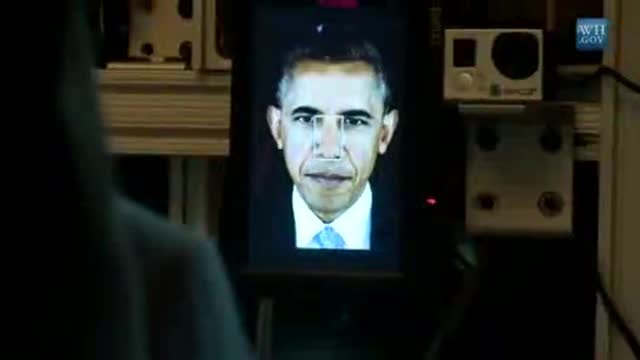 Президента Барак Обама с портрет и скуптура 3D printed portrait