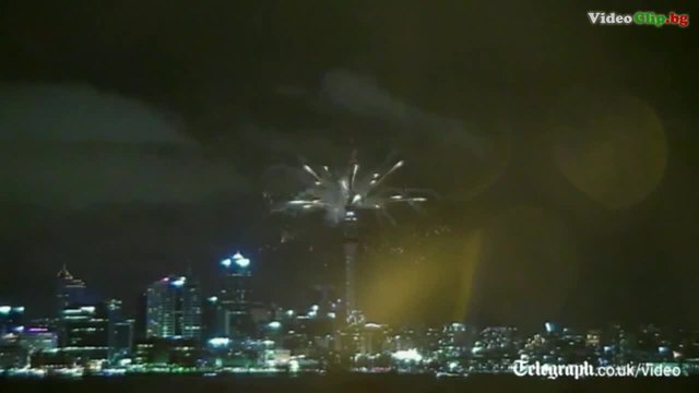 Шоу в Новогодишната Нощ 2015 Sky Tower, Auckland, Нова Зеландия