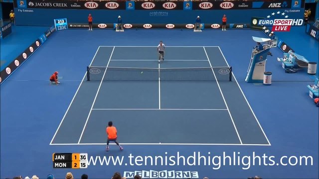 Ежи Янович - Гаел Монфис ( Australian Open 2015 )