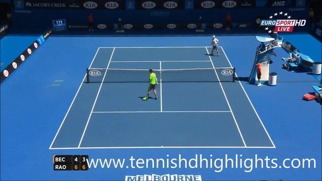 Милош Раонич - Бенджамин Бекер ( Australian Open 2015 )