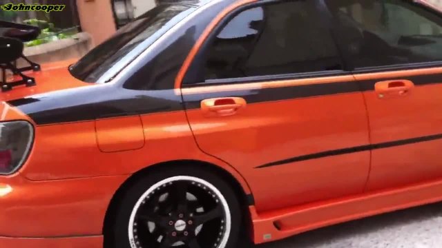Black &amp; Orange Subaru Impreza Wrx Sti