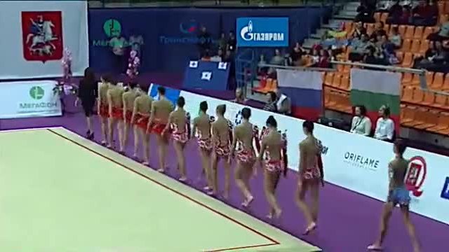 Награждаването на ансамбъла ни по Художествена гимнастика със Златен медал- Москва 2015