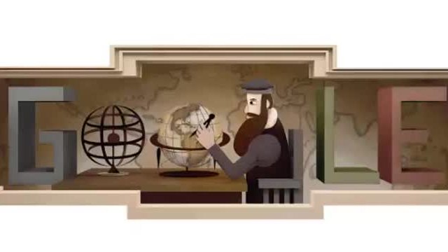Google Doodle Gerard Mercator - Герардус Меркатор