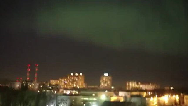 Северно сияние над Москва на 17 март 2015