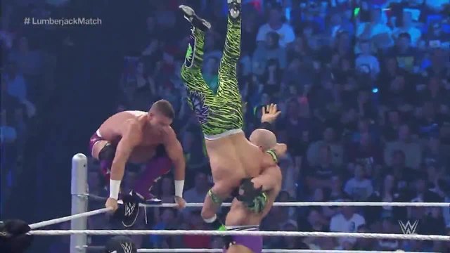 Cesaro &amp; Tyson Kidd vs. The Lucha Dragons – Tag Team Lumberjack Match- SmackDown, May 28, 2015