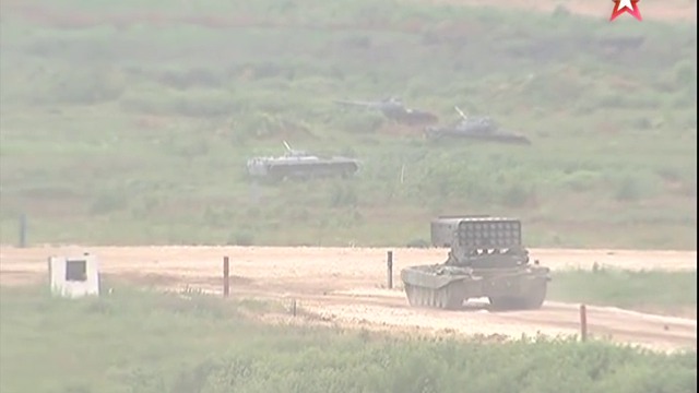 Кадры залпа огнеметной системы «Солнцепек»