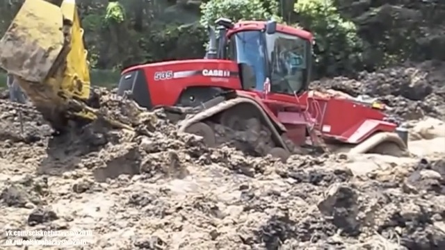 ЖЕСТЬ! УТОПИЛИ В ГРЯЗИ ТРАКТОР CASE 535