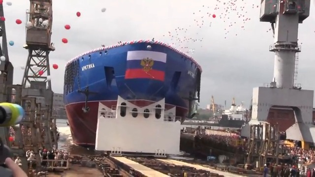 Атомный ледокол  "Арктика" - спуск на воду 16.06.1016