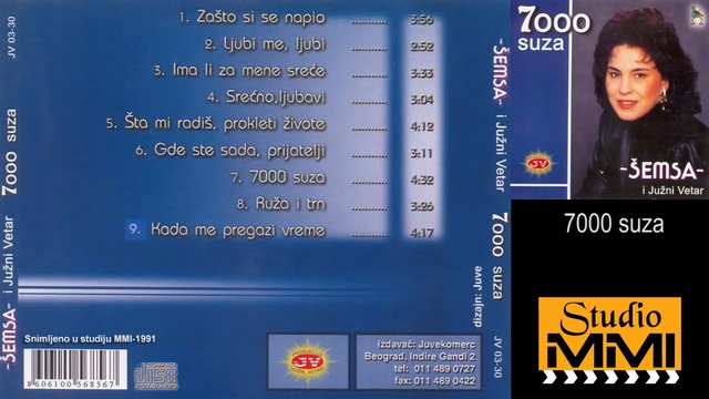 Semsa Suljakovic i Juzni Vetar - 7000 suza (Audio 1991)