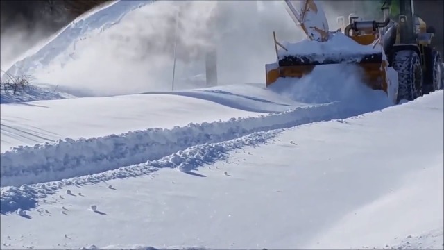 Awesome Machines Deep Snow Removal Snow Blowing Sweeping Snow Turf Cutting Snow