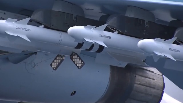 The New Russian MIG-35 During a Demonstration Flight at the MAKS 2017 .