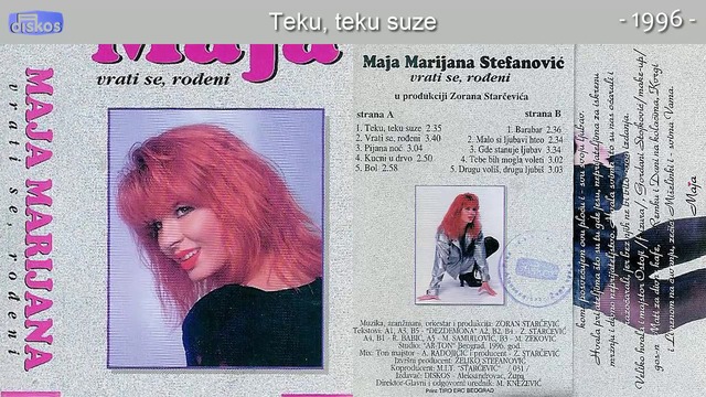 Maja Marijana - Teku, teku suze - (Audio 1996)