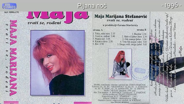 Maja Marijana - Pijana noc - (Audio 1996)